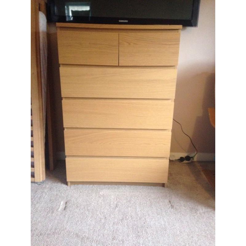 IKEA large chest of drawers oak