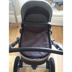 Joolz Quadro Day pram travel set in charcoal grey | Just 7 months old | Great used condition