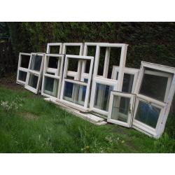 2 upvc doors to clear and 9 frames all with 1 glass bargain clearout