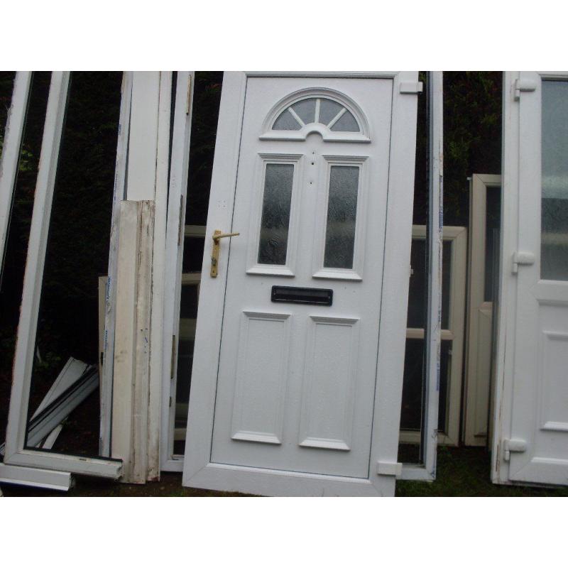 2 upvc doors to clear and 9 frames all with 1 glass bargain clearout