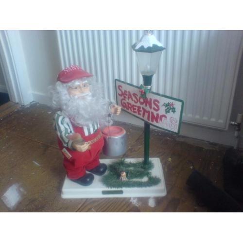 Animated working Santa with real working light