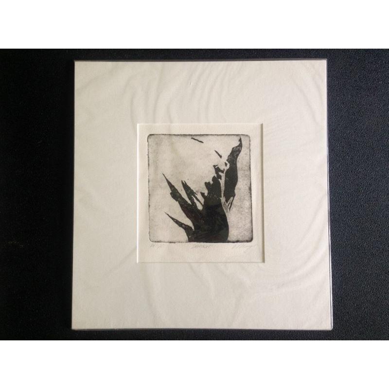Art Abstract Etching Original Signed Prints, Limited Editions x 4