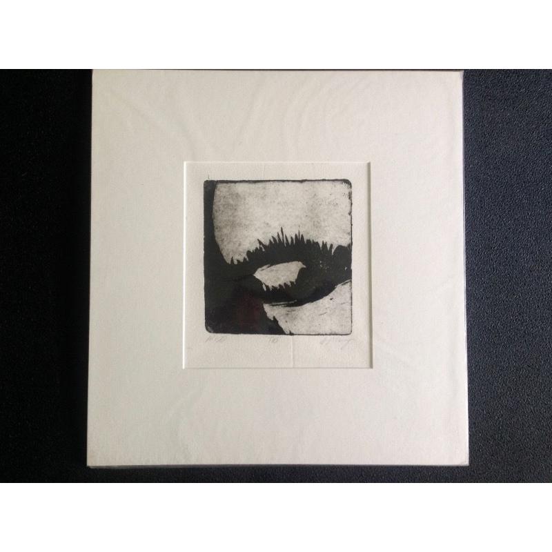 Art Abstract Etching Original Signed Prints, Limited Editions x 4