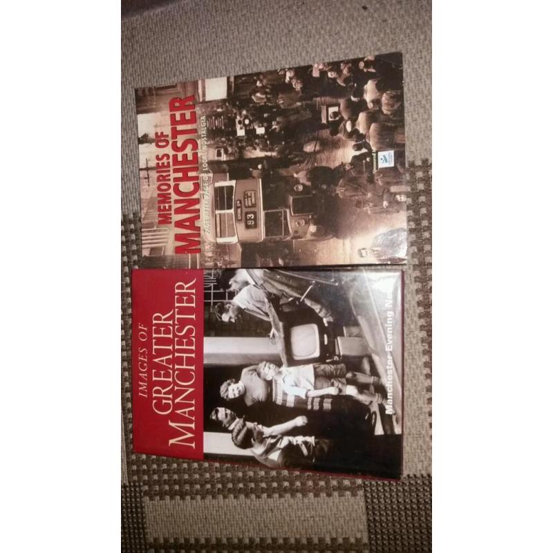 5 books for sale on serial killers ,murderers, and 2 on old images of manchester.