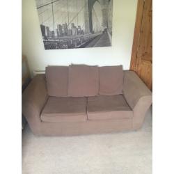 3 & 2 seater light beige sofa