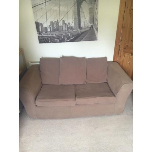 3 & 2 seater light beige sofa