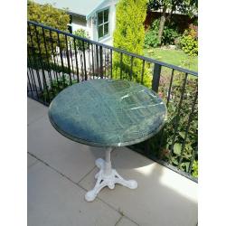 Marble top bistro table
