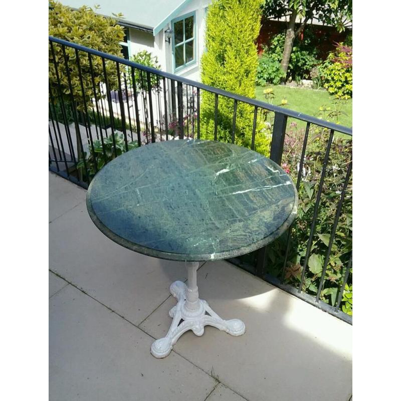 Marble top bistro table