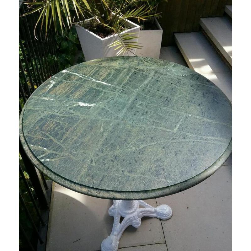 Marble top bistro table