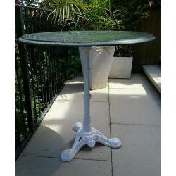 Marble top bistro table