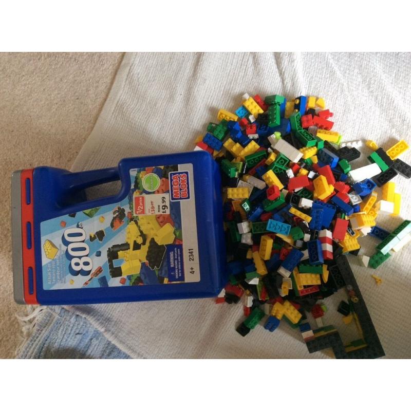 Box of mega blocks