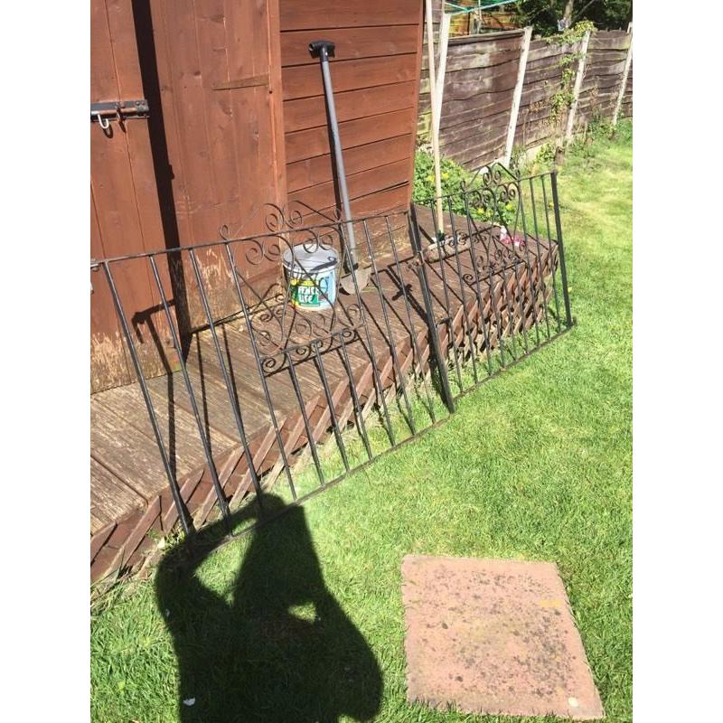 Black iron garden gates