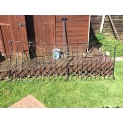 Black iron garden gates
