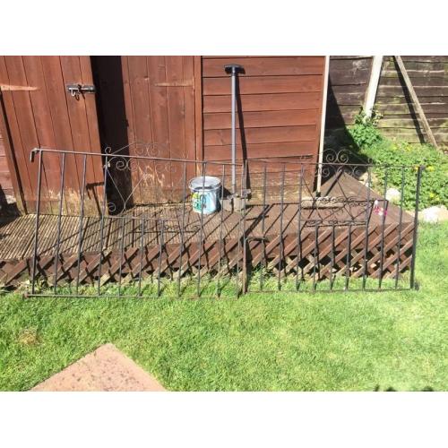 Black iron garden gates