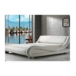 NEW Stylish curved italian style bed - double / king, black/white