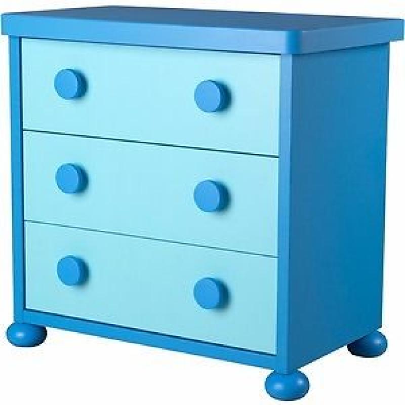 IKEA MAMMUT BLUE CHEST OF DRAWERS