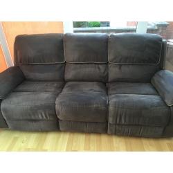 Harvey's Microfiber rocking recliner chair and recliner 3 seater sofa