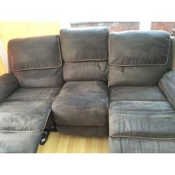 Harvey's Microfiber rocking recliner chair and recliner 3 seater sofa
