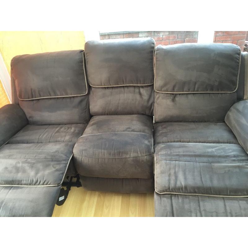 Harvey's Microfiber rocking recliner chair and recliner 3 seater sofa