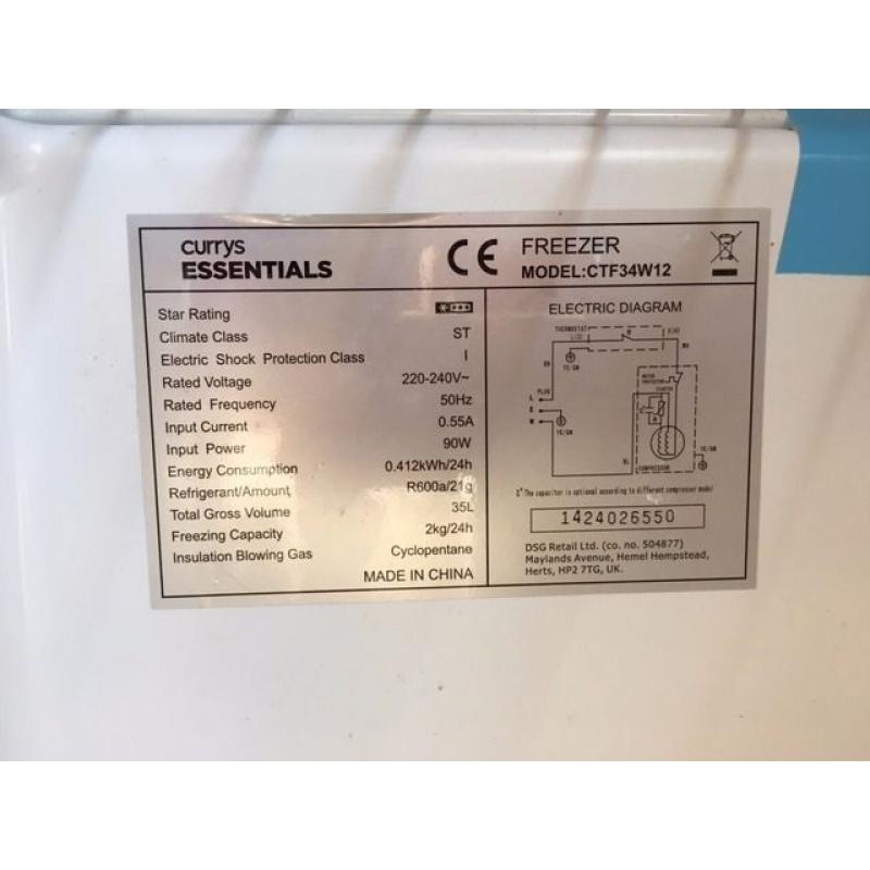 Currys Essentials Freezer CTF34W12