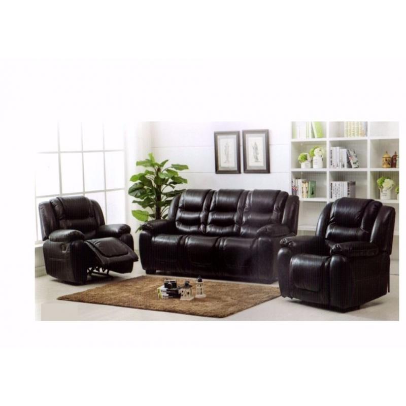 Brand New Suite 311, sofa with 2 single chair recliners, in Black or Brown, limited stock
