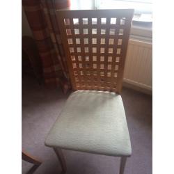 Glass topped table and chairs