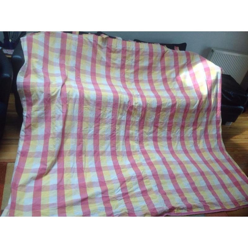 Laura Ashley lined curtain 96" wide by 82" length approx. Needs re-hemmed but reflected in price....