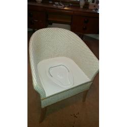 commode basket chair