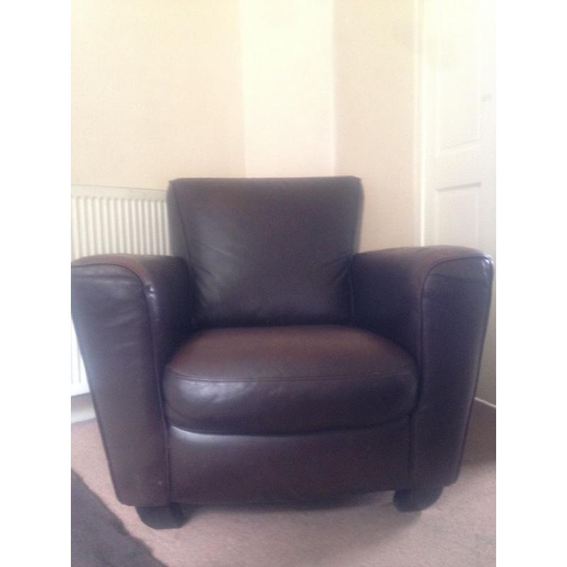 Brown leather chair