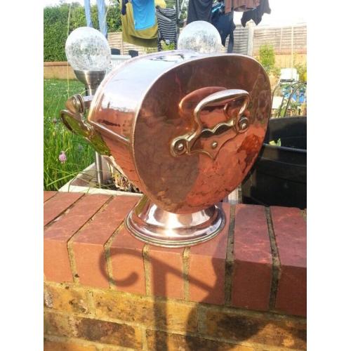 Copper Scuttle - coal holder - fire place