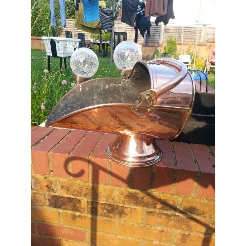 Copper Scuttle - coal holder - fire place