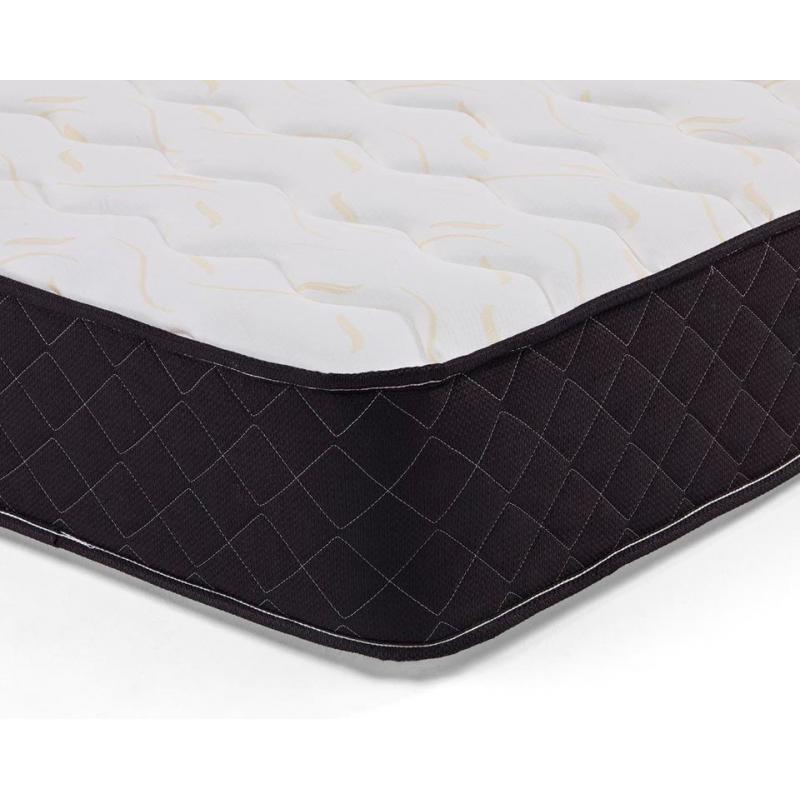 KING SIZE LEATHER BED AND MEMORY FOAM SPRUNG MATTRESS ** FACTORY NEW ** DELIVERED