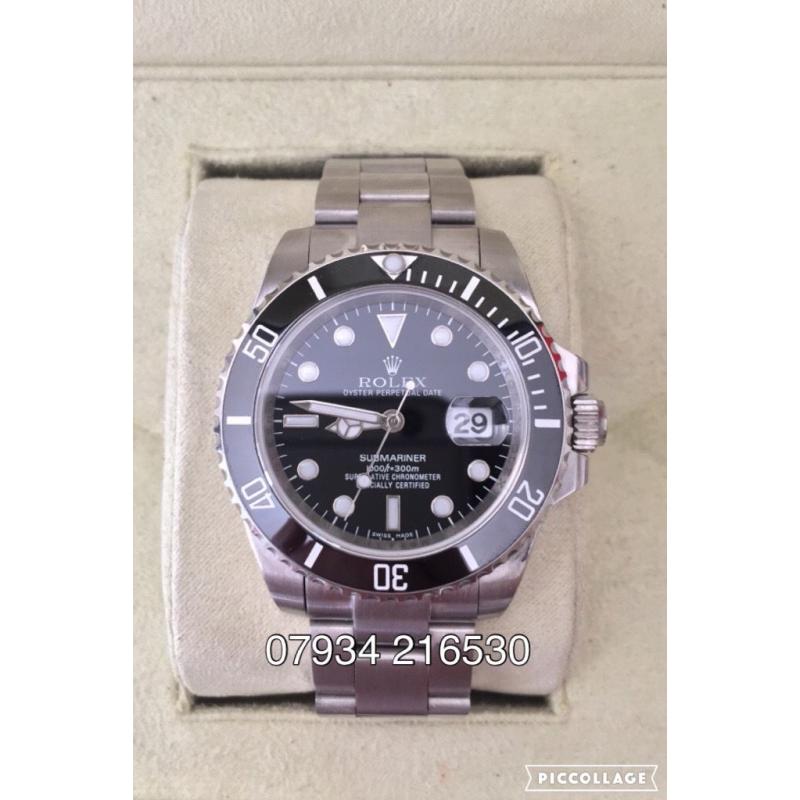 Rolex submariner oyster 40mm luxury automatic divers watch brand new in Swiss box black face