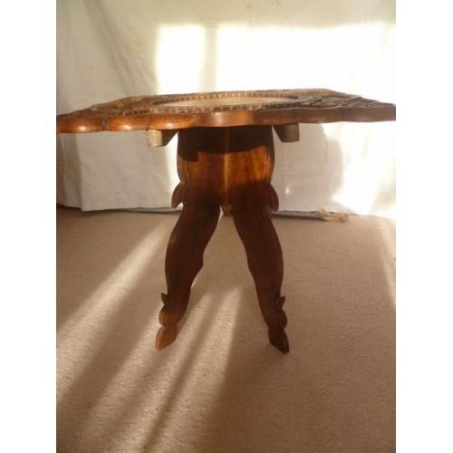 Small Indian carved table