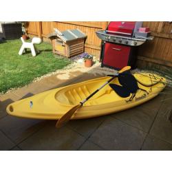 kayak for sale, excellent condition hardly used with seat and oar.