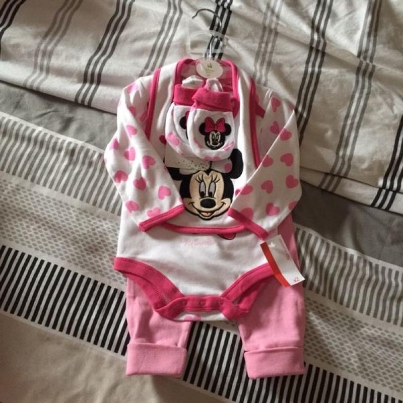 BNWT Minnie Mouse Baby Girl Set