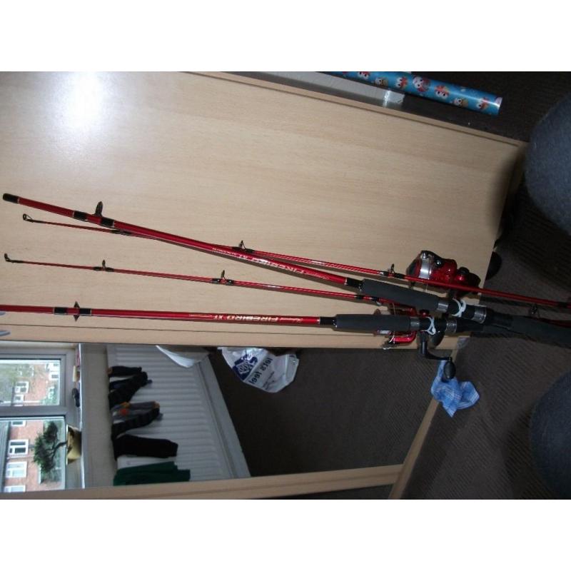 fishing rods NEW 7ft shakespear combo with reel and line