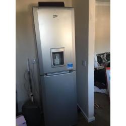 Beko frost free silver fridge freezer with water dispenser