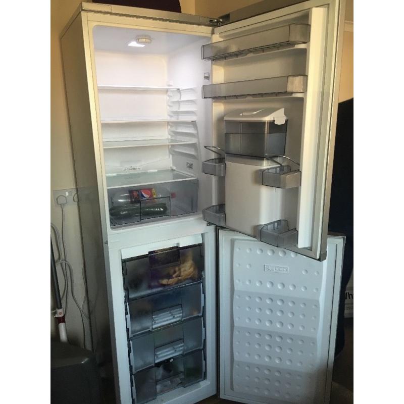 Beko frost free silver fridge freezer with water dispenser