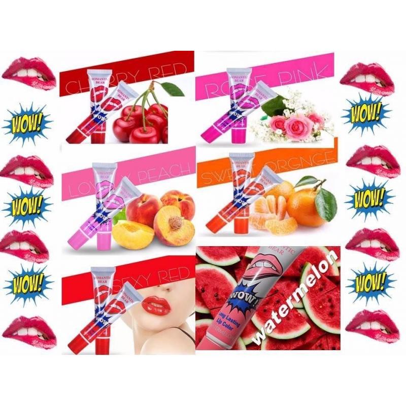 Romantic Bear 6 Colors Tattoo Magic Color Peel Off Mask Tint Long Lasting Waterproof Lip Gloss