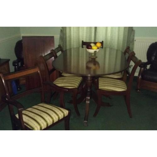 Table and 6 chairs