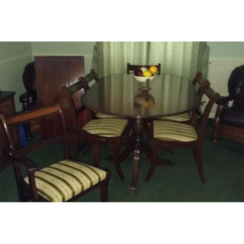 Table and 6 chairs
