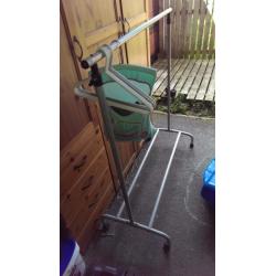 Wardrobe hanging rail x2
