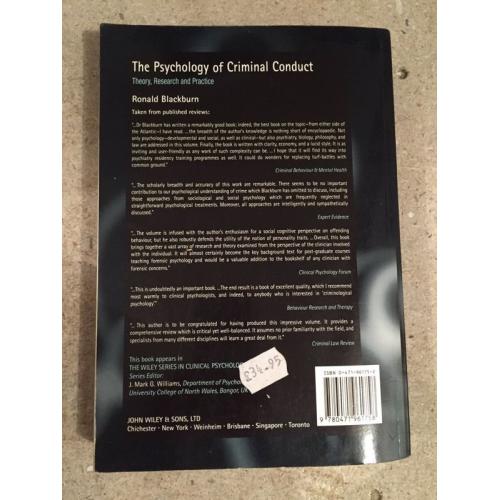 Psychology of Criminal Conduct