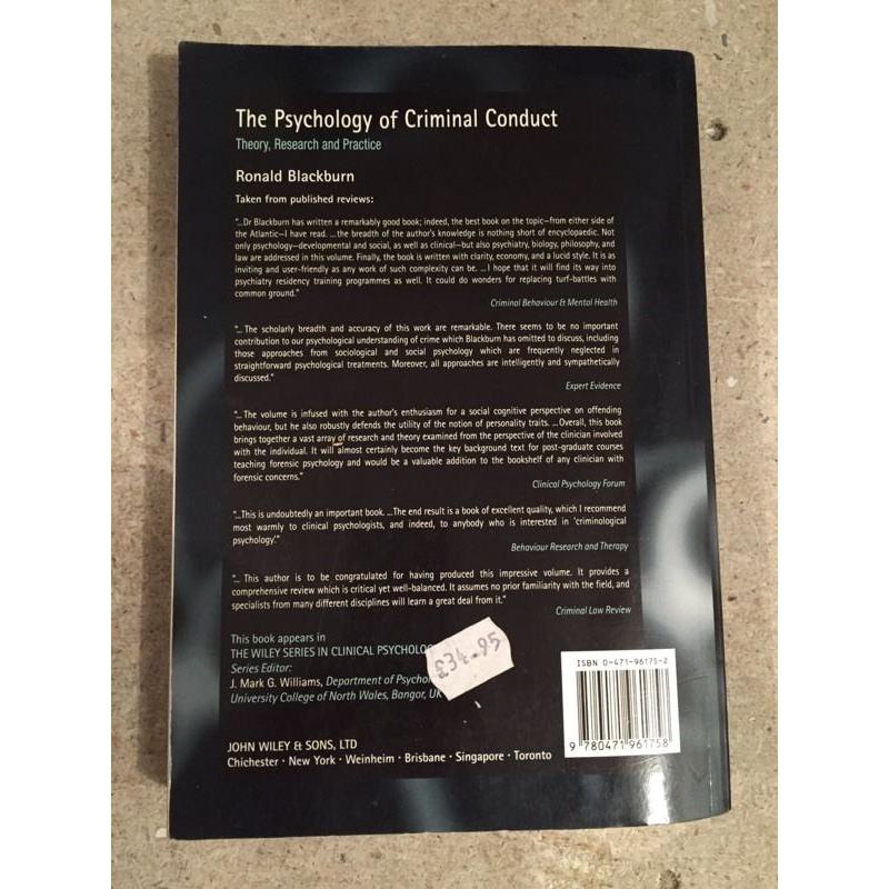 Psychology of Criminal Conduct