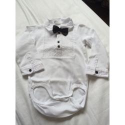 Bow tie bodysuit+trousers excellent condition