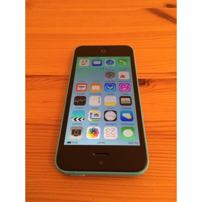 Blue iPhone 5c (unlocked, 16 GB, more phones available)