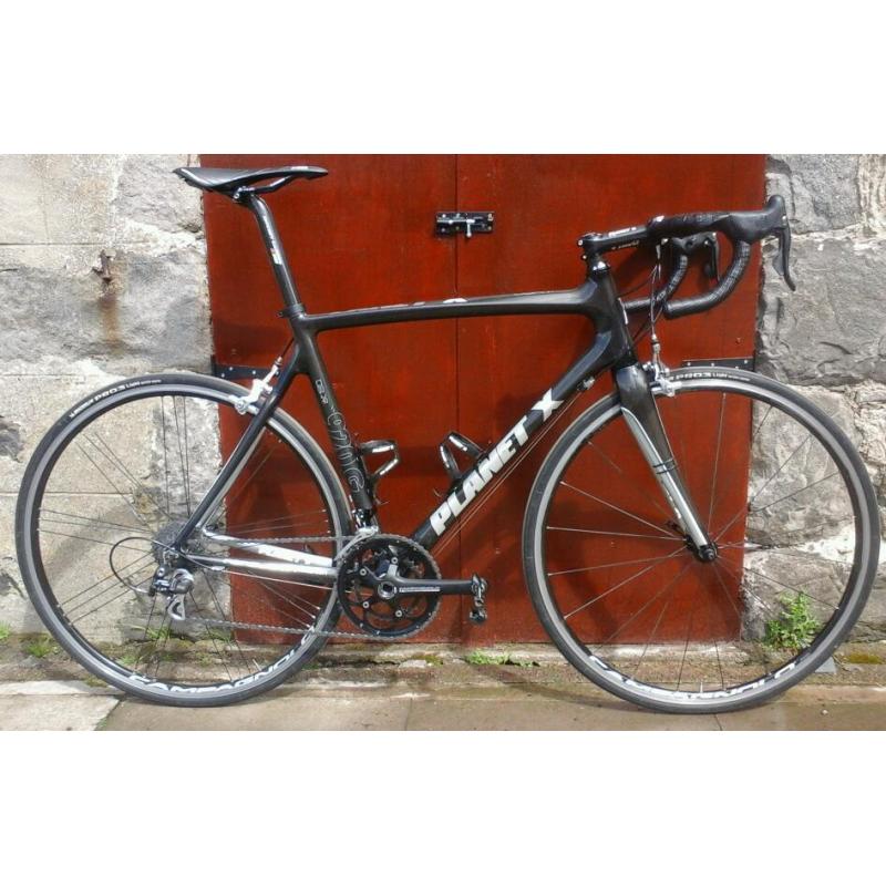 Planet x nanolight full carbon road bike size 56 large campagnolo groupset and wheels