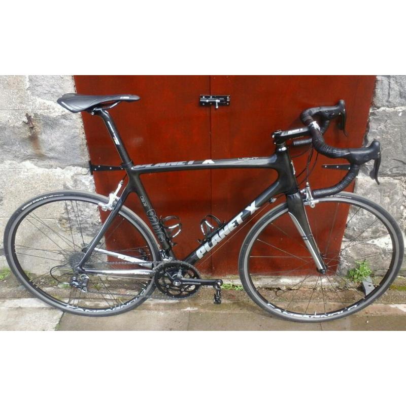 Planet x nanolight full carbon road bike size 56 large campagnolo groupset and wheels