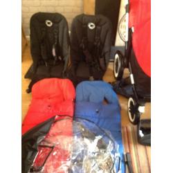 Bugaboo donkey twin Set up including car seats and extras!